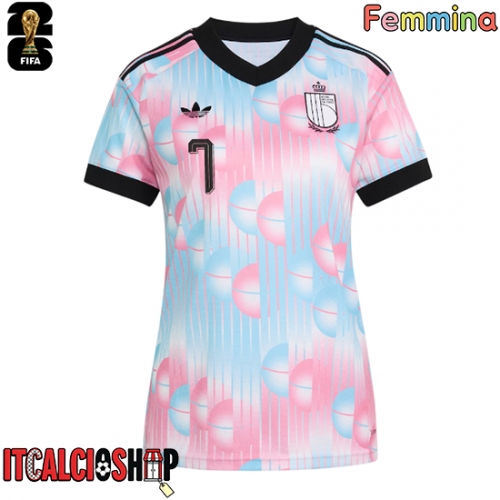 Belgio Kevin De Bruyne #7 Seconda Maglia Femmina Mondiali 2026 Manica Corta